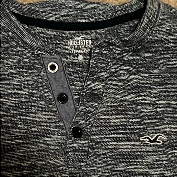 Hollister Men’s Shirt Navy Blue and Gray XL - Picture 6 of 6